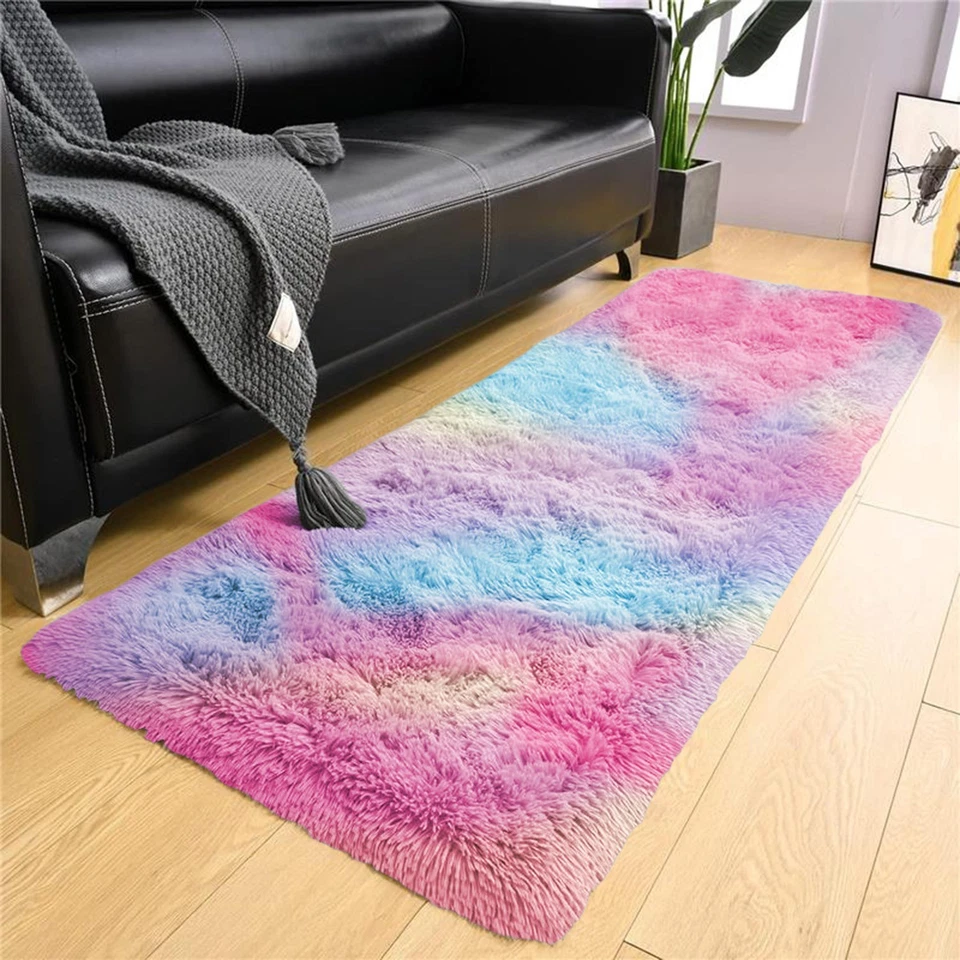Bedside Bedroom Rugs Super Soft Fluffy Shaggy Rug Non Slip Carpet Floor Mats USA - Image 1 of 1
