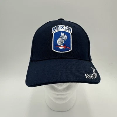 Boné ajustável azul escuro 173ª Brigada Aerotransportada Exército dos Estados Unidos OSFM - Imagem 1 de 4