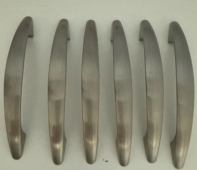 Peerless Curved Handle Pulls, 3", Satin Nickel, Package of 6 - Image 1 of 4