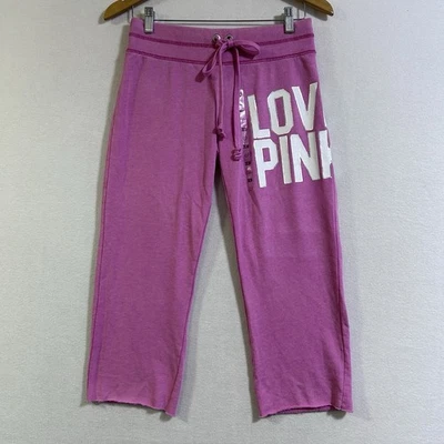 NWT Victoria's Secret PINK Low Rise Lounge Pants Y2K 2000s XS LOVE PINK Cropped - Image 1 of 4