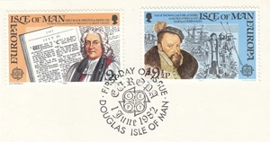 Historic Events EUROPA GB Isle of Man Used (b) 1982 ON PIECE (147465) - Picture 1 of 1