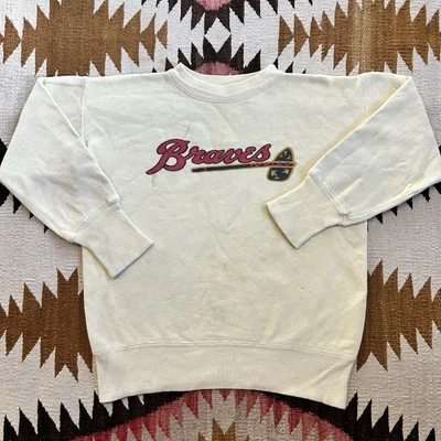 Vintage 1950s Champion Running Man Atlanta Braves MLB Cotton Sweatshirt Sz S/M - Image 1 of 4