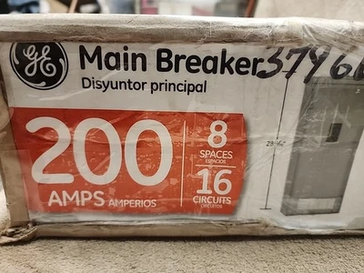 Interruptor principal exterior GE PowerMark Gold 200A 8 piezas 16 quilates circuito centro de carga sartén Foto 1 de 4