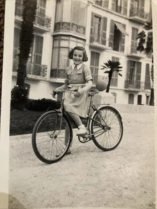 Little Girl On A Bicycle 1950s Photograph - Picture 1 of 3