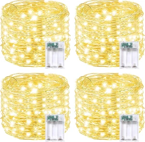 60 LED Fairy Lights Battery Operated with Timer, 20FT Waterproof String - Warm W - Picture 1 of 25