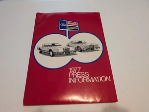 1977 Mercury Lincoln Press Information Booklet Release Specs Dimensions See Pics - Picture 1 of 6