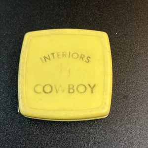 Vintage Barlow 6 Fuß Taschenmaßband USA Requisite Cowboy Interieur gelb Kunststoff - Bild 1 von 5