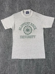 Slippery Rock University Vintage 90s T-Shirt Single-Stitch Made In USA Thin - Picture 1 of 9