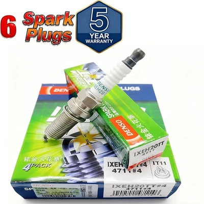 Set of 6 Denso 4711 IXEH20TT  TT Spark Plug for PE5S-18-110 PE5R-18-110 - Image 1 of 4