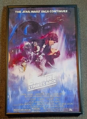 Star Wars  THE EMPIRE STRIKES BACK Movie Poster 11x17"  ALUMINUM FRAME and glass - Image 1 of 4