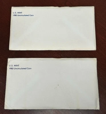 1980 US Mint Set Uncirculated 13 Coin Set P & D - Set of 2 - 26 Coins - Image 1 of 3