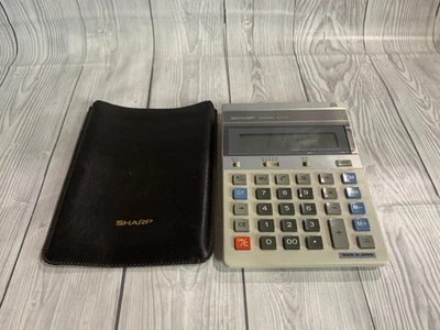 Sharp Desktop Calculator Elsi Mate EL-1138 With Slip Case Vintage Tested Working - Image 1 of 4