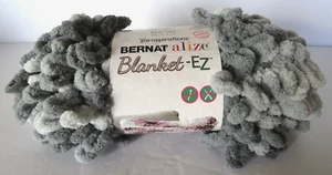 Spinrite Bernat Alize Blanket-EZ Yarn-Slate Grays 18 Yards 100% Polyester - Picture 1 of 7