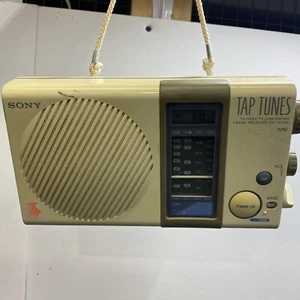Sony ICF-S77W FM/AM/TV Shower Radio 4 Band Receiver Tap Tunes Vintage VTG Works - Picture 1 of 7