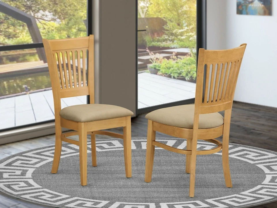 Set of 2 East West Furniture VAC-OAK-C Microfiber Upholstered Seat Dining Cha