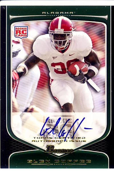 glen coffee rookie rc draft auto autograph alabama crimson tide college 2009 - Image 1 of 1