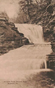 Bushkill Pa. Winoa Falls Second Falls The Albertype Co. c.1912 Postcard B510 - Picture 1 of 2
