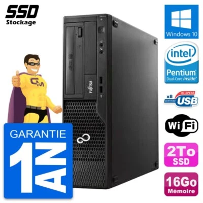 PC Fujitsu Esprimo E510 DT Intel Pentium G2020 RAM 16Go SSD 2To Windows 10 Wifi - Imagen 1 de 4