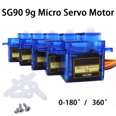 Micro SG90 9g Servo Motor 0-180 °/360 ° Servomotor für RC Hubschrauber Flugzeug - Bild 1 von 4