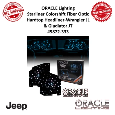 Panel de techo de fibra óptica Oracle Lighting Starliner Rgb para 2018-24 Wrangler Foto 1 de 4