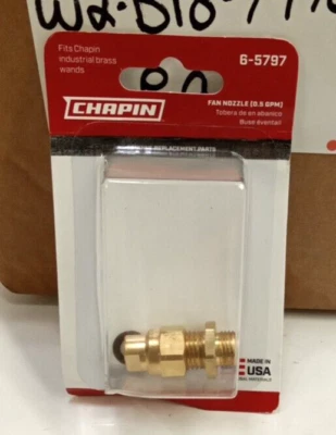 Chapin 6-5797 Industrial Brass Vee Jet Yard Sprayer Wand Fan Nozzle 0.5 GPM - Image 1 of 4