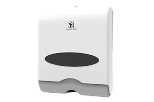 Paper Hand Towel Dispenser for C-Fold and Z Fold Paper Tissue - White Plastic