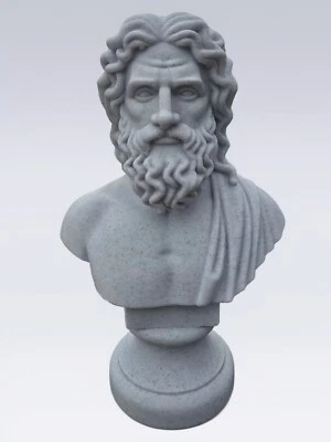 Estatua Busto Zeus - Escultura de Dios Griego Impresa en 3D | Decoración Mitología Clásica Foto 1 de 4