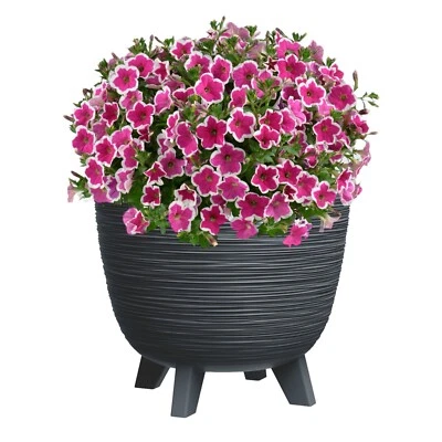 Blumenschale mit Füßen Kräutertopf Übertopf Blumentopf Schale bis 40 cm - Bild 1 von 3