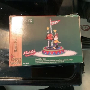 Dept 56 Polo Nord Bosco Babbo Natale con Rodolfo STELLA DELLO SPETTACOLO - Foto 1 di 5