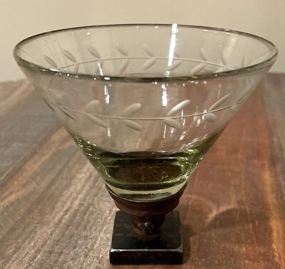 "Cáliz de vidrio de hierro artesanal Jan Barboglio cuenco 5 1/2""" Foto 1 de 4