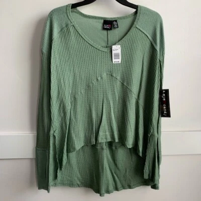 Camisa térmica manga longa verde doce olho nova com etiquetas tamanho grande - Imagem 1 de 4