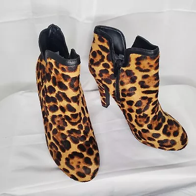 Gianni Bini Women Leopard Print Ankle Platform 4" Stiletto Boots Size 7.5 M - Изображение 1 из 4