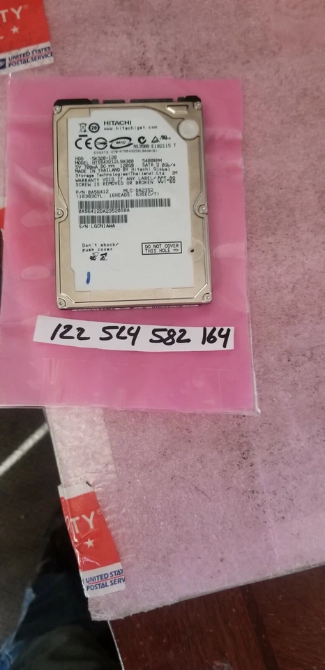 0A56412 HTS543212L9A300 5K320-120 2.5" 120GB 5400 RPM SATA-3GB  - Image 1 of 1