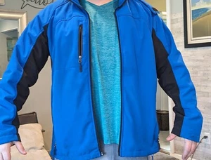8290 UltraClub Blue 3-in-1 Systems Hooded Soft Shell Jacket Broken Zipper  - Picture 1 of 1