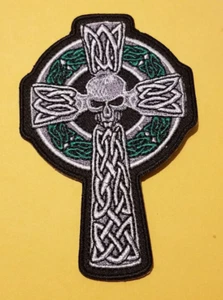 Celtic Cross Christian Embroidered Patch - Picture 1 of 2