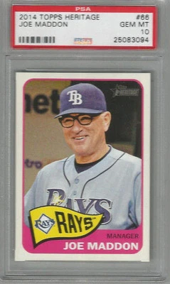 2014 Topps Heritage Joe Maddon PSA 10 - Image 1 of 2