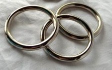 1 3/4" Steel O Ring Welded Nickel Plated Pack of 12
