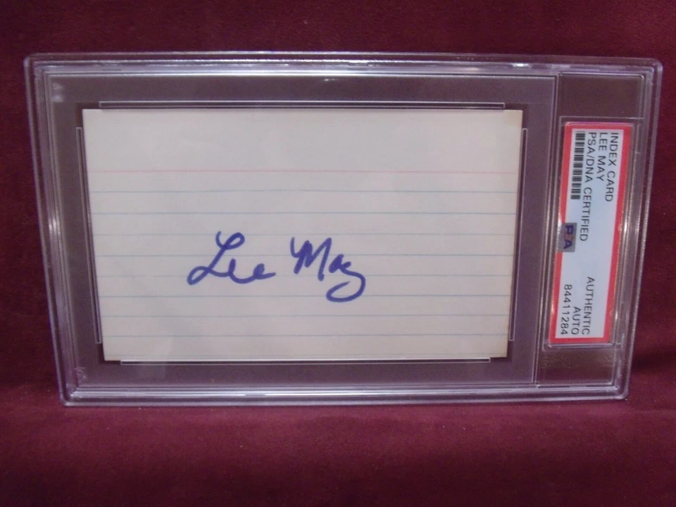 LEE MAY HAND SIGNED AUTO CUT SIGNATURE SLABBED PSA/DNA - Image 1 of 1