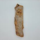 Vtg Hand Carved Hanging Wooden Spirit Wizard Face Old Man By Zan Campbell 
