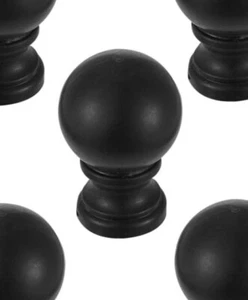 (1) Black “Ball” ABS Lamp Shade Finial (1.61" X 1.06") - Picture 1 of 4