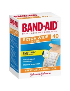 Bandaid Plastic Strips Extra Wide 40 Pack x 6 - Picture 1 of 2
