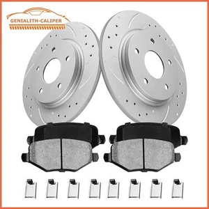 Rear Brake Rotors and Pads Kit For Dodge Grand Caravan Chrysler Town & Country - Picture 1 of 16