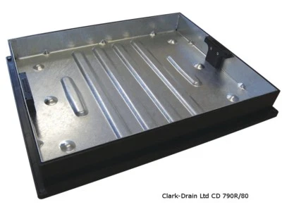 CLARK DRAIN BLOCK PAVING PAVIOR RECESSED MANHOLE COVER 600x450X80MM CD 790R/80