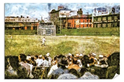 Crosley Field Cincinnati Reds Baseball Stadium Ballpark 3MC1 Painting Art Print - Image 1 of 4