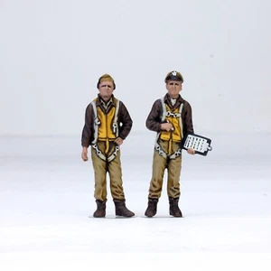 (Pre-Order) Set 02 Painted USAAF Fighter Pilots WW2 1:48 Pro Built Model - Picture 1 of 10