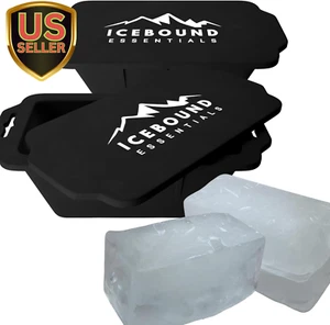 XL Ice Block Molds for Cold Plunge - 2-Pack Makes 12LB Ice - Silicone Tray - ... - Picture 1 of 7