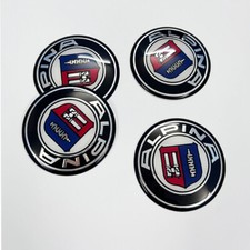 4x 65mm für BMW ALPINA Aufkleber Nabenkappen Silikon Felgen Emblem Radkappen NEW
