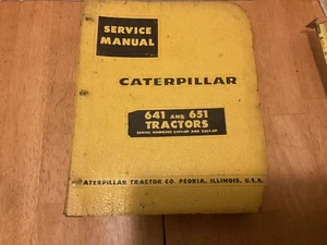Caterpillar 641 651 Tractor & Scraper Service Repair Shop Manual s/n64F1/33G1&up - Picture 1 of 10