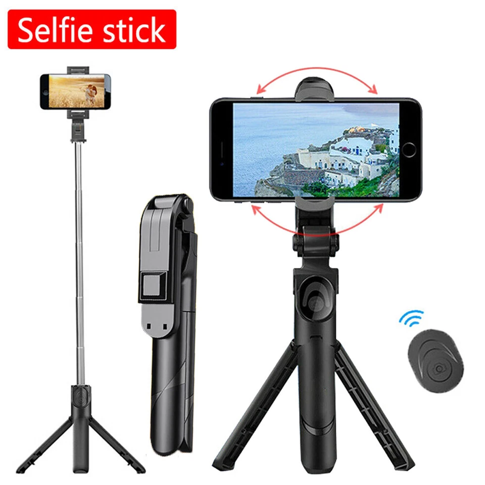 Selfie Stick Tripod Bluetooth Remote Desk Holder For iPhone 12 13 14 15 Pro Max - Image 1 of 4