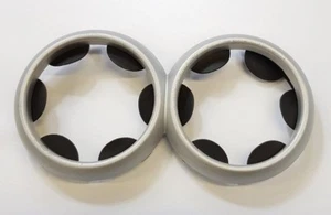MINI Anello portabicchieri doppio argento con inserto in gomma GB R50 R52 R53 - Foto 1 di 3